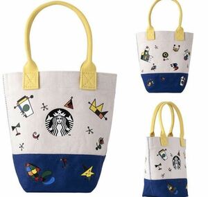 ★スターバックス 海外限定★クリスマス限定 スタバ STARBUCKS トートバッグ ドリンクホルダー　エコバッグ 刺繍 台湾 国内未発売