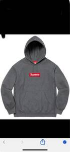 21AW Supreme Box Logo Hooded Sweatshirt/シュプリーム ボックスロゴ　フーディー　パーカー チャコール　XL