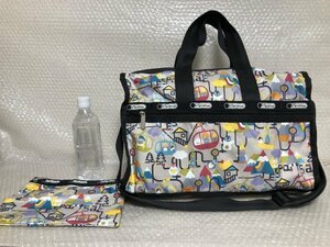 ★ Lesport Sack Lesportsac Плечим пакетом Boston Bag 2way с мини -мешочком карлика с пингвином с карманом на молнии x 4 ■ Yu 150