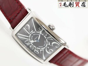 フランクミューラー FRANK MULLER ロングアイランド 902QZ ステンレス クォーツ ブラック レディース 【中古】 時計