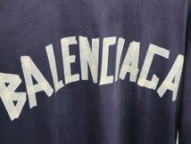 バレンシアガ BALENCIAGA Tape Type T シャツ ミディアムフィット ブラック 739784 TOVA9 ヴィンテージ 美品 トップス_画像3