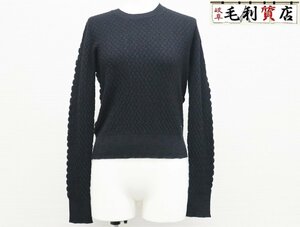 シャネル CHANEL 23A P75335 K10778 メティエダール エレンガント ニット ブラック サイズ38 カシミヤ 極上美品 セーター