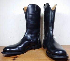 【美品】英国製 Tricker's/トリッカーズ M7248 ペコス カウボーイブーツ US7 Fit.5 24.5-25cm相応 ブラック 黒 カントリー/cheaney