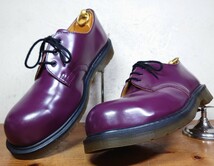 【1度使用程度/スチールトゥ】Dr.Martens/ドクターマーチン 1925 3ホール プレーントゥ UK8 26.5-27cm相応 パープル 紫_画像1