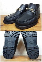 【美品】ITALY製 オールドグッチ/GUCCI ホースビット ブーツ Mens 41E 25.5cm相応 黒 ブラック/ローファー_画像8
