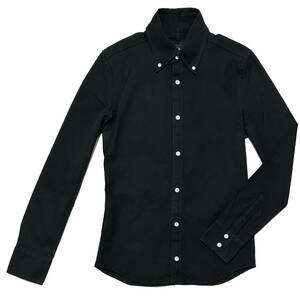 定価3万 AKM stretch heavy ox B.D shirts Lサイズ ブラック ストレッチヘビーオックスボタンダウンシャツ wjk ジュンハシモト