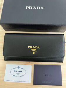 未使用 極美品 PRADA プラダ 財布 長財布 サフィアーノ ブラック