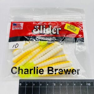 614189 スライダー バスグラブ １０本 CHARLIE BREWER'S SLIDER BASSGRUB チャーリーブリューワーズ オールドワーム