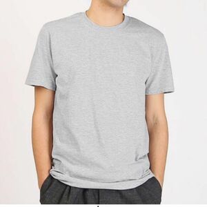 ギルダン Tシャツ メンズ クルーネック 半袖 無地 シンプル コットン　グレー