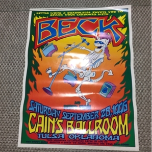 BECK LIVE ポスター 1996 ARTIST DAVID DEAN ベック ポップアート オルタナティヴ ロック Alternative Rock 送料無料の画像1
