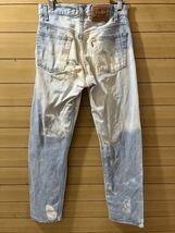 完全ジャンク品 USED 80's LEVI'S 501 JEANS MADE IN USA 中古 80s リーバイス 501 ストレート ジーンズ アメリカ製 W28 L29.5 送料無料_画像2