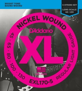 D'Addario ダダリオ ベース弦 ニッケル Long Scale 5弦 .045-.130 EXL170-5 【国内正規品】