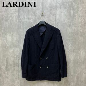 LARDINI ダブル テーラードジャケット 46 紺 ラルディーニ