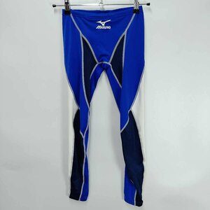 【中古】ミズノ Accelsuits アクセルスーツ ロングスパッツ 競泳水着 L ブルー 85RC-781 メンズ MIZUNO