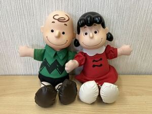 ヤ60☆ 中古品 SNOOPY スヌーピー チャーリーブラウン ルーシー ぬいぐるみ 人形 2点 セット