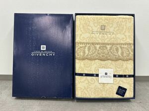 SNT128 新品未使用　GIVENCHY 抗菌ラムウール混純毛毛布　シングル　毛布　