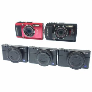 中古◆オリンパス&ソニー デジタルカメラ ジャンク品 5点 dsc-rx100 tg-4 tg-3【AFB55】