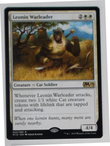 ＭTG英語/Leonin Warleader(レオニンの戦導者)/基本2019/レア