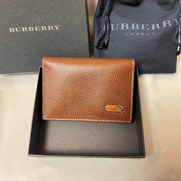 【新品同様】 BURBERRY バーバリー レザー カード入れ 名刺入れ