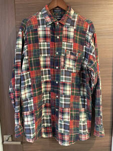 【USED】DANIEL CREMIEUX　ダニエル クレミュ パッチワークシャツ XL