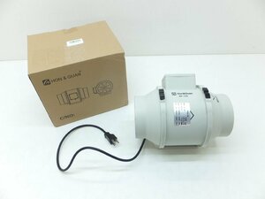 54MS●中古 Hon&Guan HF-125 ダクトファン 125mm 本体のみ 塗装ブース用換気扇 インバータダクトファン ダクト用換気扇