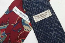 999円～ ジバンシイ GIVENCHY ストライプ柄 パネル柄 幾何学模様 花柄 メンズ ブランド ネクタイ 7点 セット まとめ売り 大量 卸 ts8479_画像3