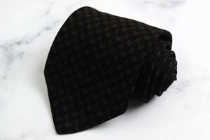  Armani ko let's .-ni silk fine pattern pattern made in Italy cloth Italy made brand necktie men's black ARMANI COLLEZIONI