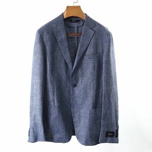 3-YI057【未使用】ゼニア ZEGNA 現行 最高級 ジャケット ネイビー 50 メンズ