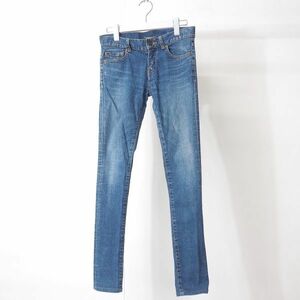 3-ZJ082 サンローランパリ SAINT LAURENT PARIS デニム パンツ インディゴ 24 レディース