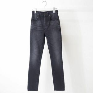 3-YJ131【美品】サンローランパリ SAINT LAURENT PARIS ブラック デニム パンツ 24 レディース