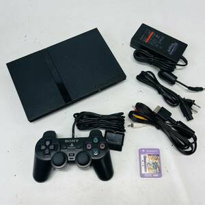 ☆1円～☆ SONY ソニー PlayStation2 PS2 本体 SCPH-70000 CB チャコールブラック プレステ2 コントローラー メモリーカード セット ⑨