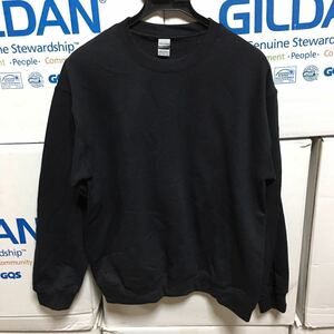 GILDAN ブラック 2XL 黒 セットイン トレーナー 8.0oz スウェット ギルダン 無地 長袖 裏起毛☆