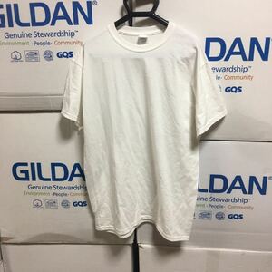 GILDAN ホワイト Lサイズ 白 半袖無地Tシャツ ポケット無し 6.0oz ギルダン☆