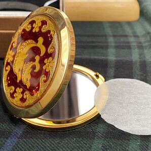 未使用 コンパクト ミラー 手鏡 美品 和装