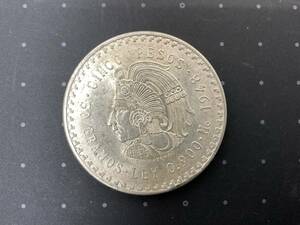 (管22470)【外国硬貨】メキシコ 5ペソ銀貨 クアウテモック王 1948年 SV900 現状品 未鑑定品(ジャンク品)