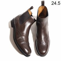 K4168P　●Church's チャーチ●　KETSBY ケッツビー ウィングチップ サイドゴアブーツ ブラウン 38.5/24.5cm レディース 秋～春 rb mks_画像1