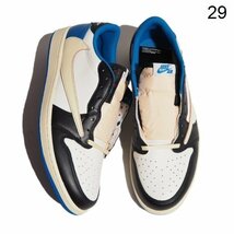 M3471P ▼NIKE × TRAVIS SCOTT × FRAGMENT▼ 新品 AIR JORDAN 1 RETRO LOW OG SP エアジョーダン スニーカー 白黒ブルー 11/29cm rb mks_画像1