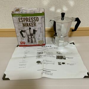 未使用品 エスプレッソメーカー 直火式 3カップ分 150ml アウトドア コーヒー エスプレッソマシン