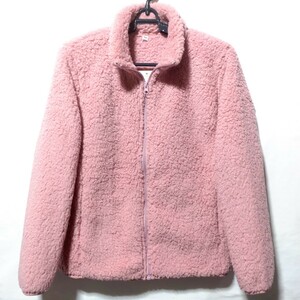 特価/未使用【サイズ=150cm】子供/マシュマロフリース/ジャケット/胸囲=70~78cm/pink