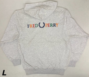 送料無料 希少 ヴィンテージ フレッドペリー フルジップパーカー サイズ L オートミール FRED PERRY 1990年代