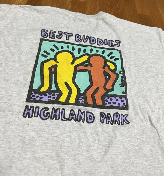 00s &#34;Keith Haring&#34; BEST BUDDIES CALIFORNIA プリントTシャツ XL 古着