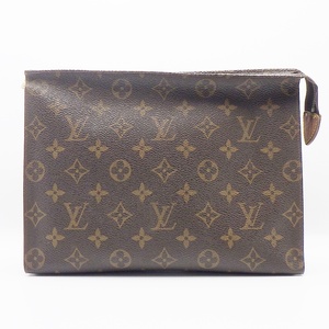 C23-221 LOUIS VUITTON ルイ・ヴィトン M47542 ポッシュトワレット26 モノグラム ポシェット メイクポーチ セカンドバッグ レディース 中古