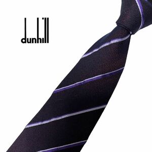 dunhill necktie reji men taru pattern stripe pattern Dunhill USED used m405