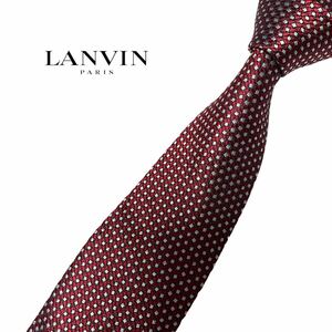 LANVIN ネクタイ やや細身 小紋柄 ランバン USED 中古m409