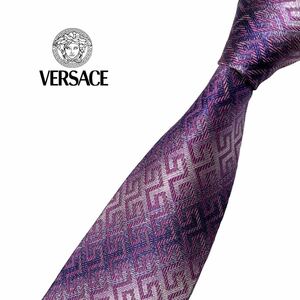 VERSACE ネクタイ グレカ模様 グラデーション レジメンタル柄 ストライプ柄 ヴェルサーチ USED 中古 m436