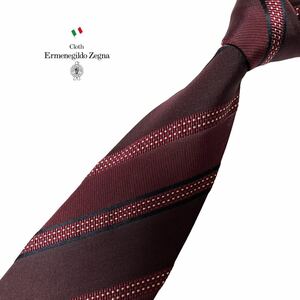 ERMENEGILDO ZEGNA ネクタイ coutureと同仕様 レジメンタル柄 ストライプ柄 エルメネジルド ゼニア USED 中古 m475