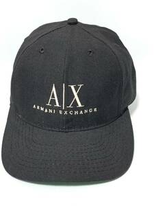 アルマーニエクスチェンジ キャップ 帽子 ブラック系 サイズ フリー 約58㎝ ベースボールキャップ 黒色