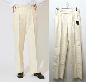 【定価3万円 新品】BEAMS別注 Tangent タンジェント 40s BRITISH GURKHA TROUSERS グルカパンツ トラウザース 48 オフホワイト ビームス