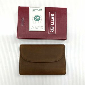 【新品 定価2.2万円】SETTLER セトラー 3 Fold Purse レザー 3つ折り財布 ブラウン 茶 