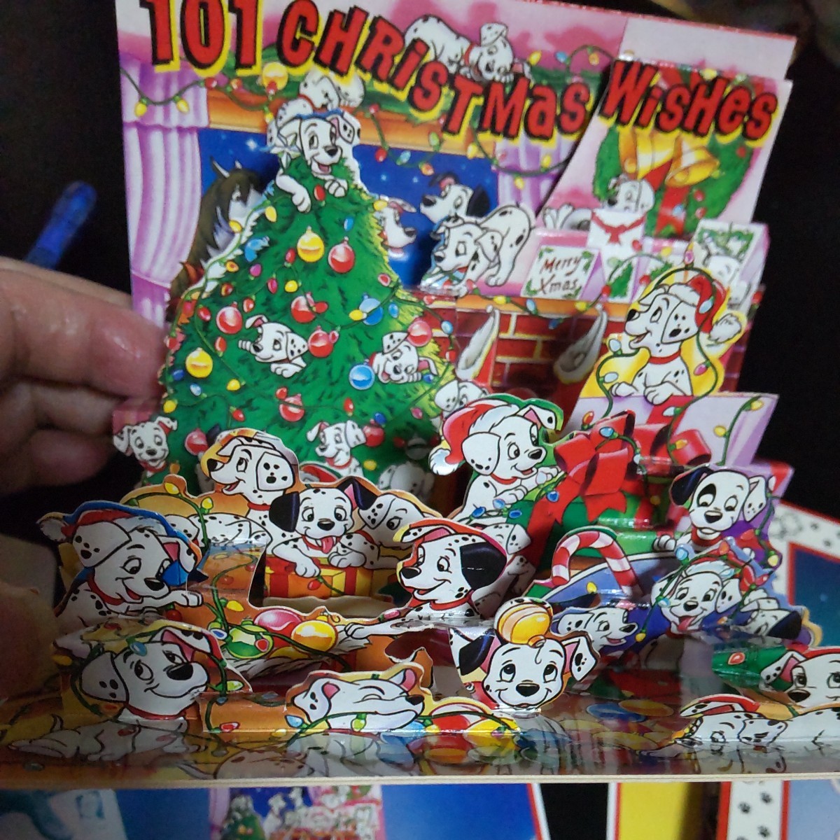 2311 ディズニー POP SHOTS 101匹わんちゃん 3D 飛び出すクリスマスカード&バースデーカード クルエラ, 印刷物, 絵はがき, ポストカード, その他